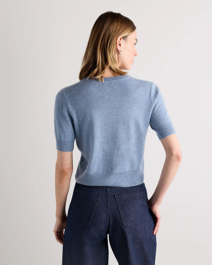 Mongolian Cashmere Short Sleeve Cardigan
