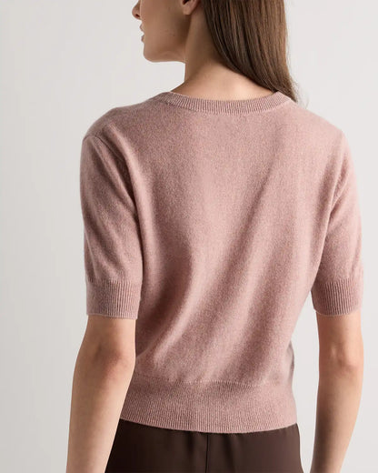 Mongolian Cashmere Short Sleeve Cardigan
