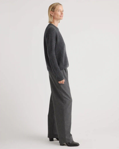 Mongolian Cashmere Fisherman Crewneck Sweater