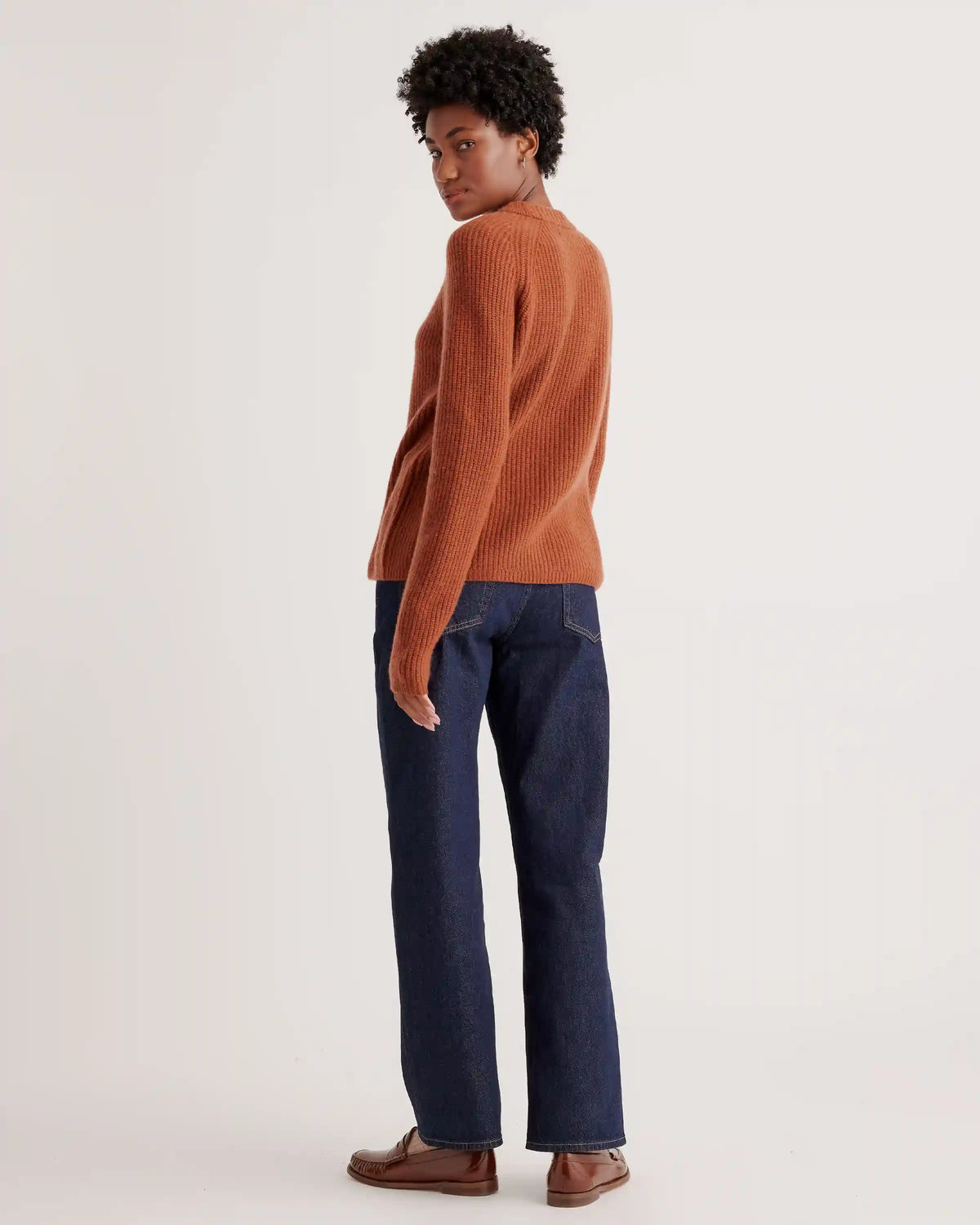 Mongolian Cashmere Fisherman Crewneck Sweater
