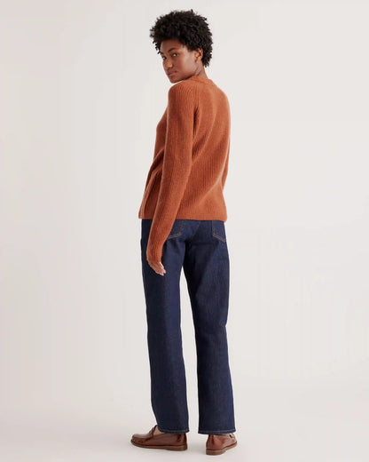 Mongolian Cashmere Fisherman Crewneck Sweater
