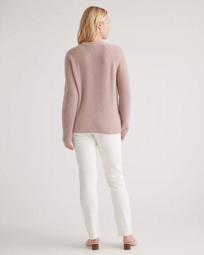 Mongolian Spring Cashmere Fisherman Crewneck Sweater