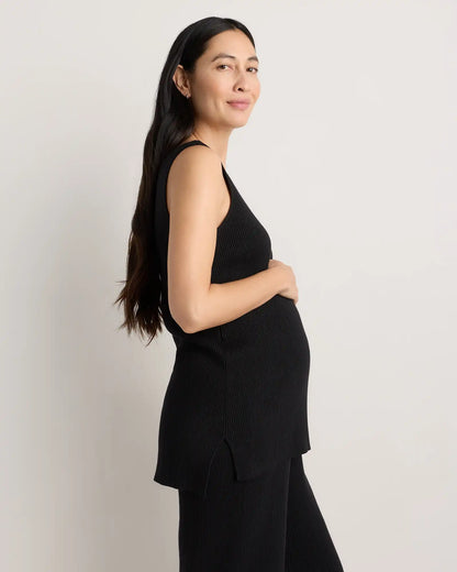 Cotton Cashmere Maternity and Nursing V-Neck Tank