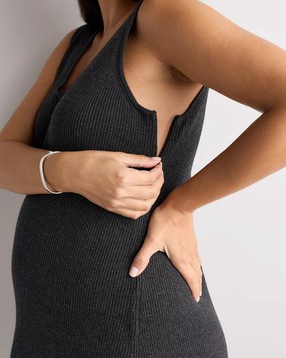 Cotton Cashmere Maternity and Nursing V-Neck Tank
