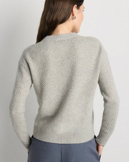 100% Yak Wool Diamond Stitch Crew