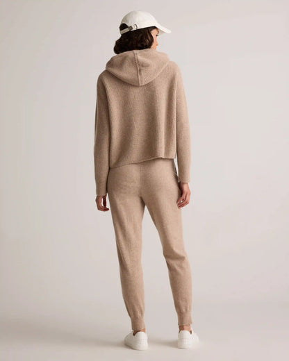 Mongolian Cashmere Fisherman Pullover Hoodie