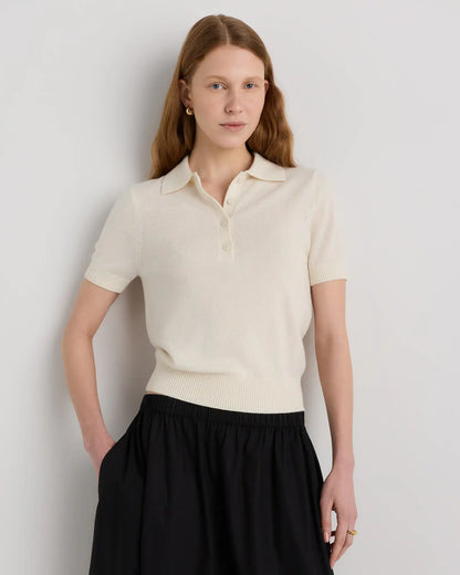 Mongolian Cashmere Short Sleeve Polo