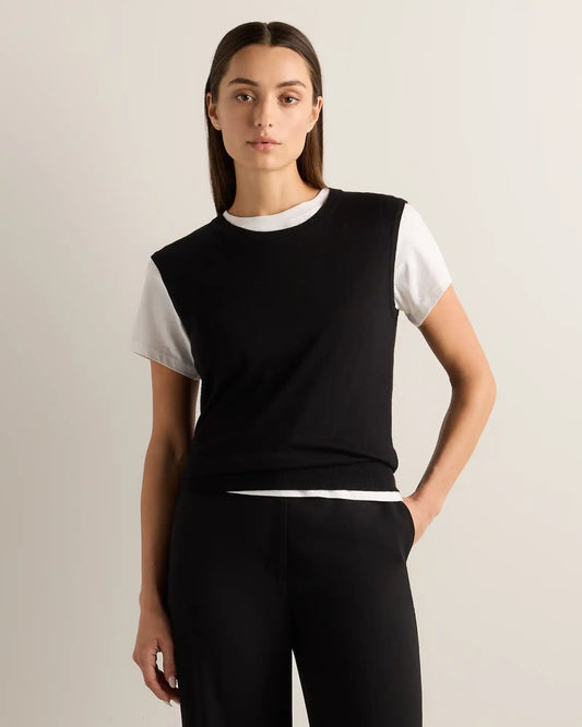 Lightweight Cotton Cashmere Sweater Tank