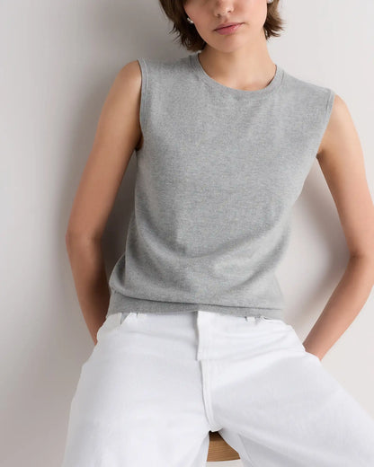 Lightweight Cotton Cashmere Sweater Tank