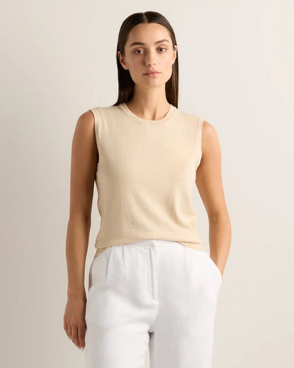 Lightweight Cotton Cashmere Sweater Tank