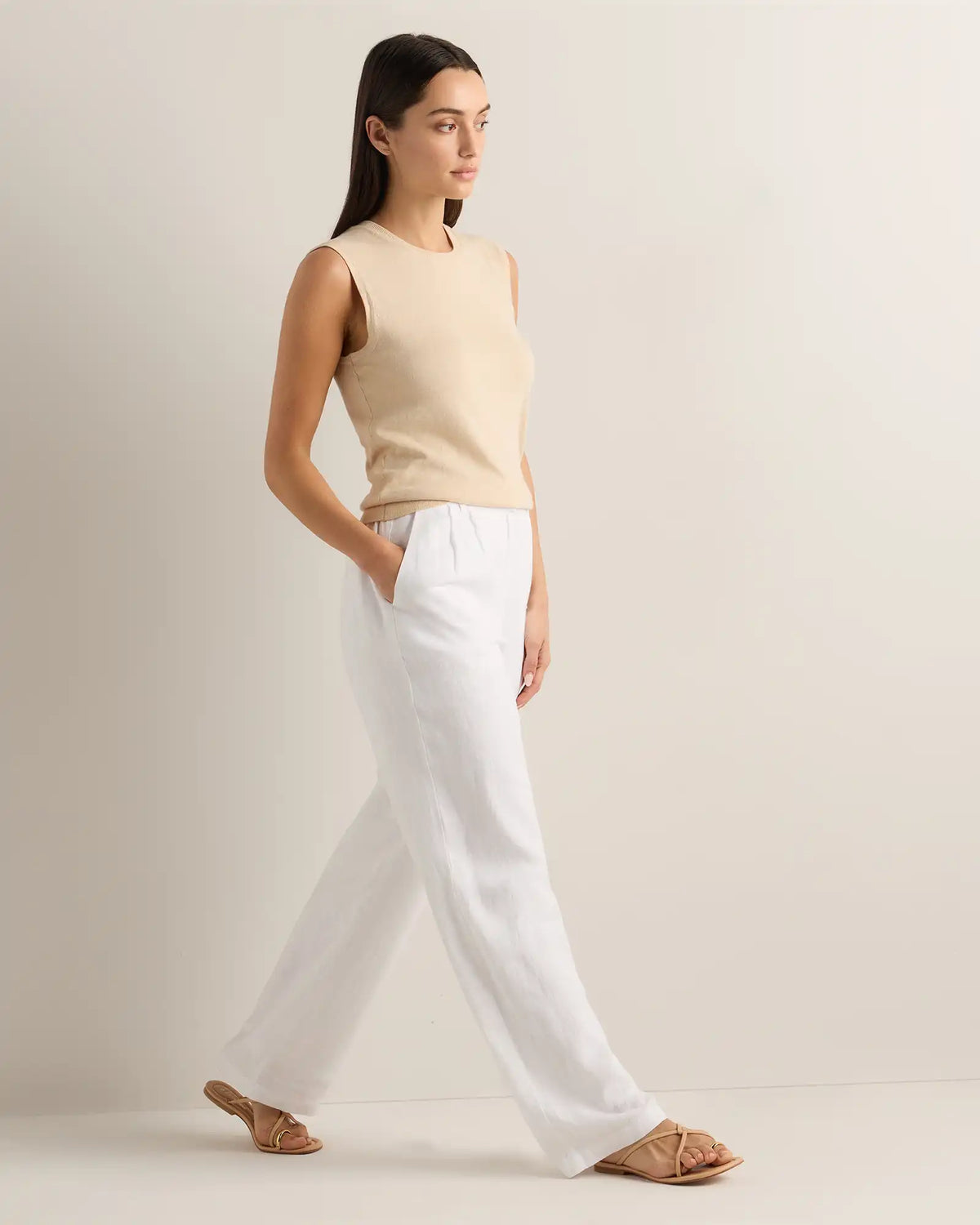 Lightweight Cotton Cashmere Sweater Tank