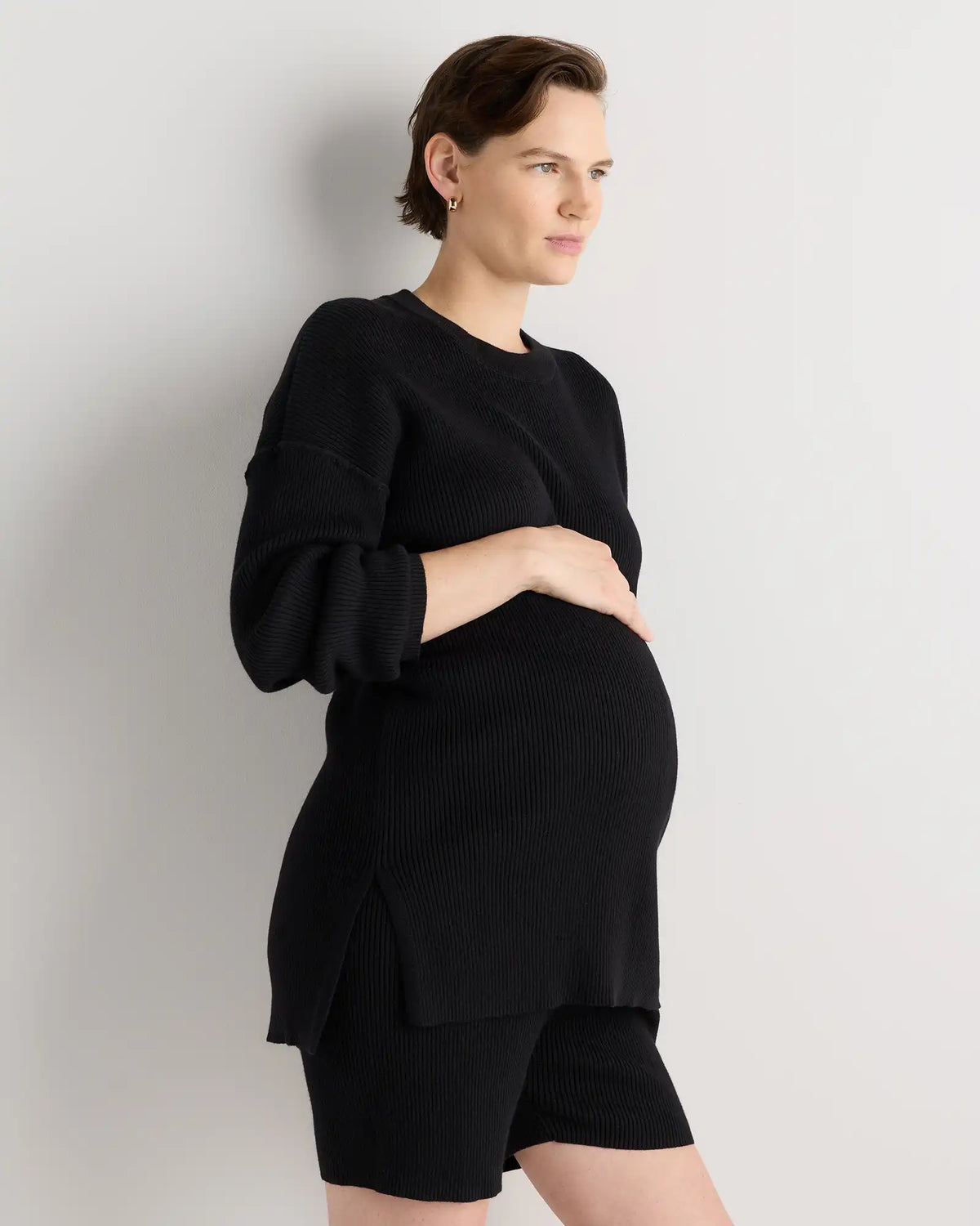 Cotton Cashmere Oversized Maternity Sweater