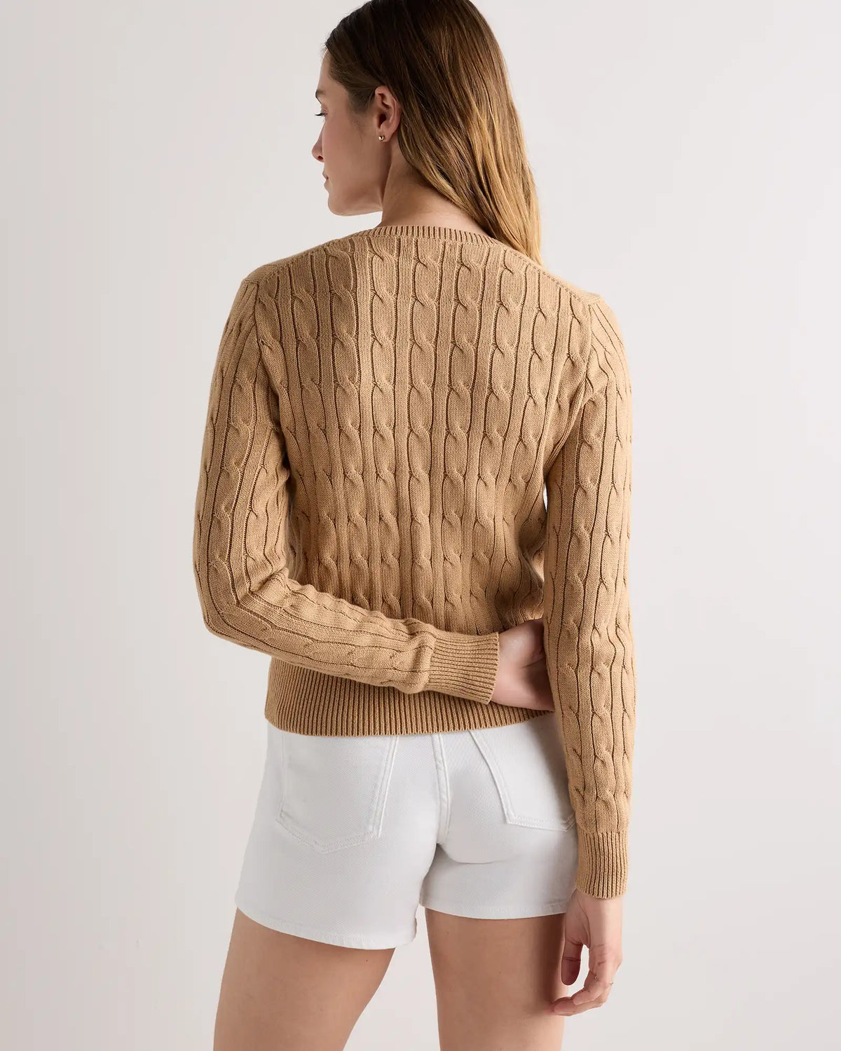 100% Organic Cotton Cable Crew Cardigan