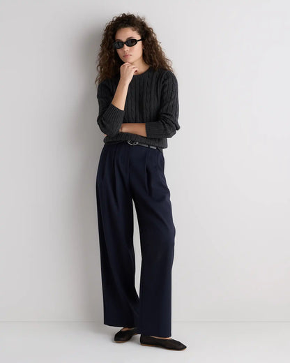 100% Organic Cotton Cable Crewneck Sweater