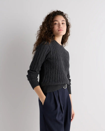 100% Organic Cotton Cable Crewneck Sweater