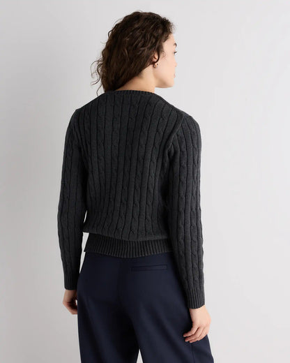 100% Organic Cotton Cable Crewneck Sweater