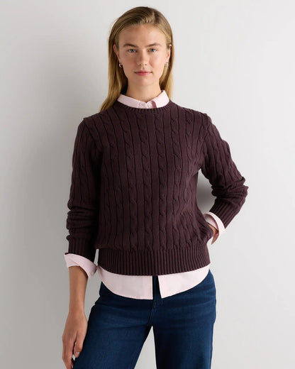 100% Organic Cotton Cable Crewneck Sweater
