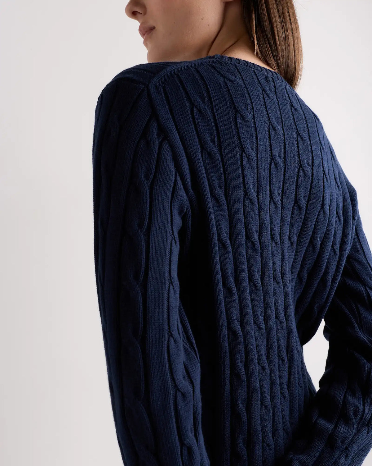 100% Organic Cotton Cable Crewneck Sweater