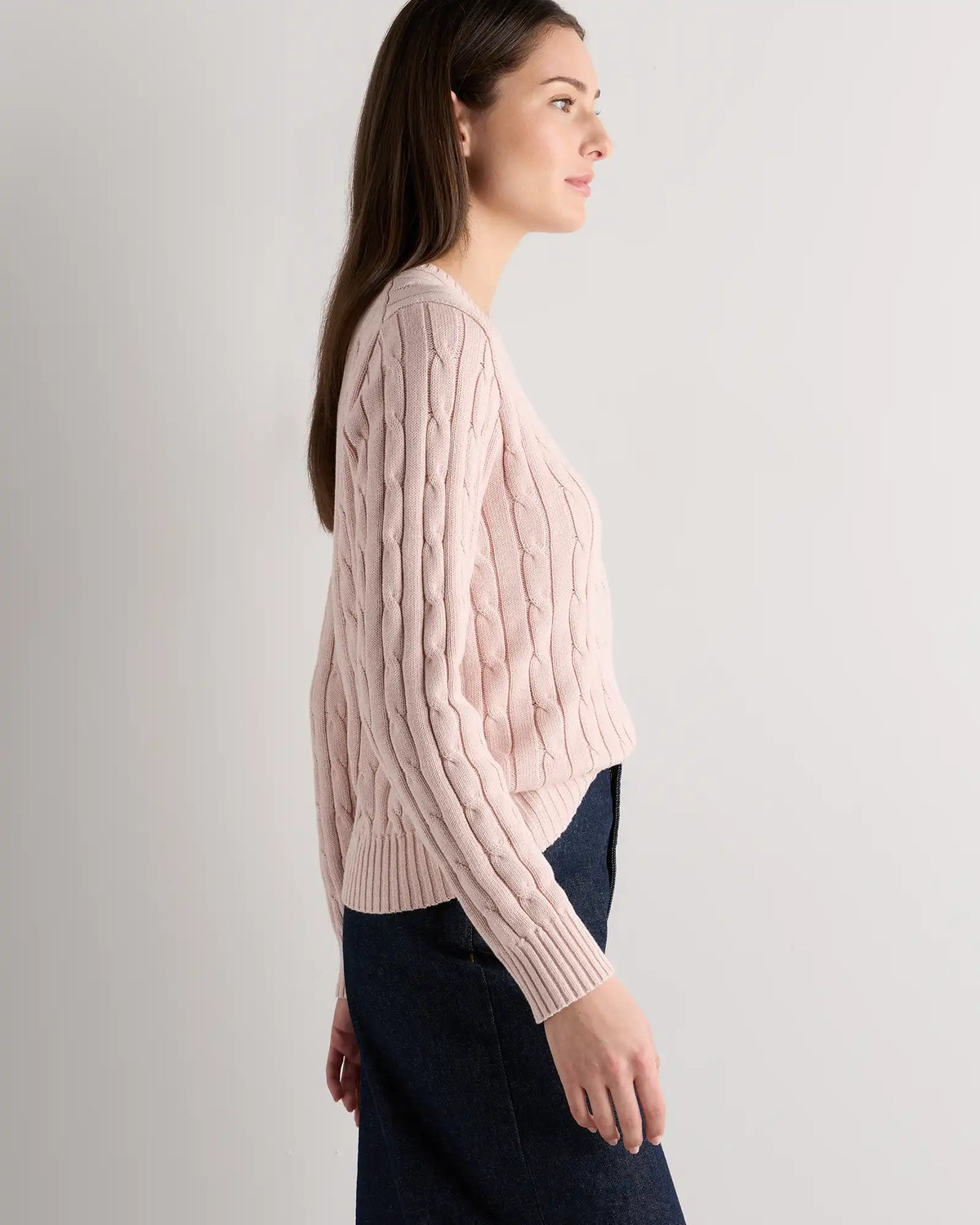 100% Organic Cotton Cable Crewneck Sweater