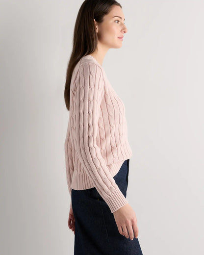 100% Organic Cotton Cable Crewneck Sweater