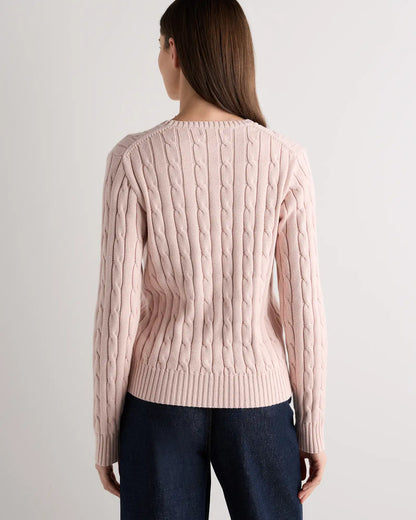 100% Organic Cotton Cable Crewneck Sweater