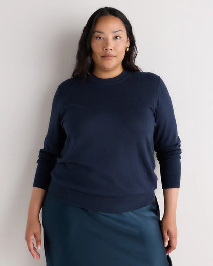 Lightweight Cotton Cashmere Crew Sweater