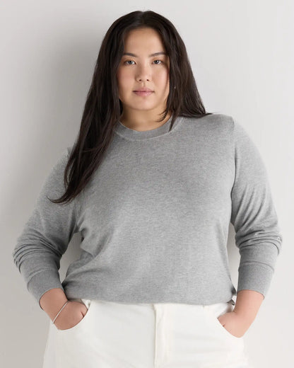 Lightweight Cotton Cashmere Crew Sweater