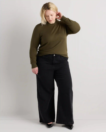 Lightweight Cotton Cashmere Crew Sweater