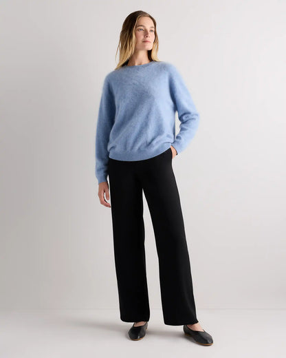 Brushed Cashmere Oversized Crewneck Sweater