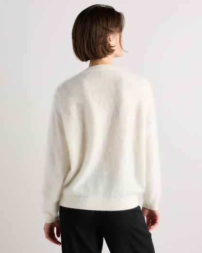Brushed Cashmere Oversized Crewneck Sweater