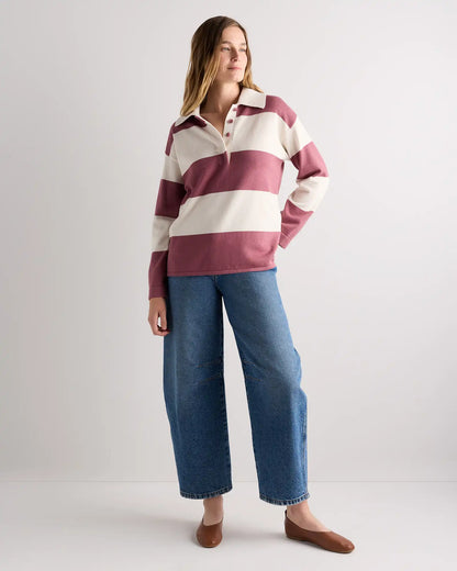 Cotton Cashmere Rugby Polo Sweater