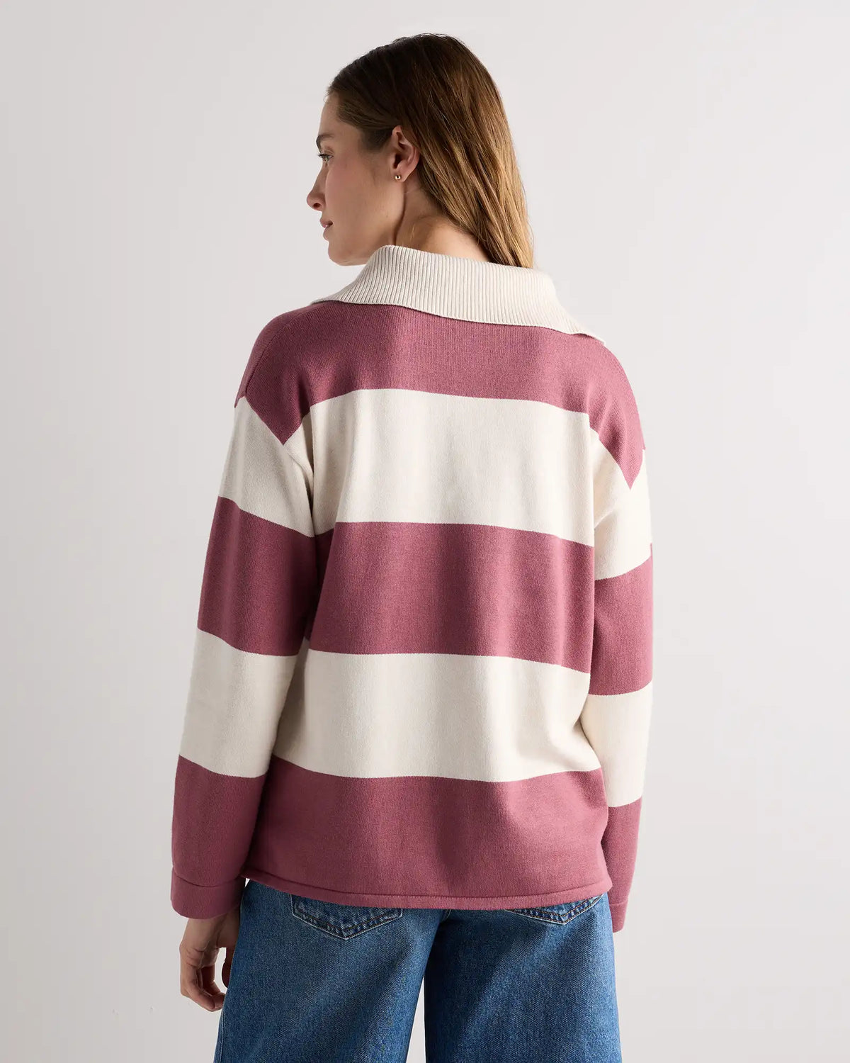 Cotton Cashmere Rugby Polo Sweater