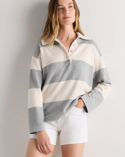 Cotton Cashmere Rugby Polo Sweater