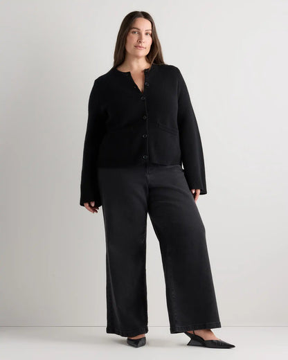 Mongolian Cashmere Structured Cardigan