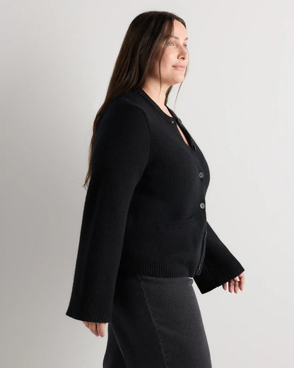 Mongolian Cashmere Structured Cardigan