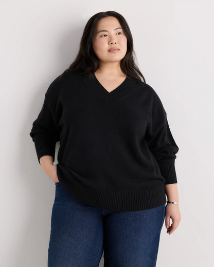 Mongolian Cashmere Oversized V-Neck Sweater