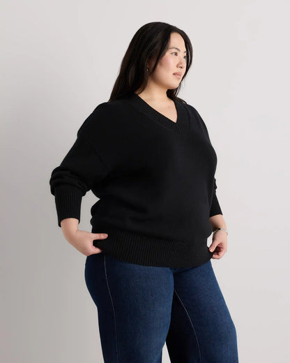 Mongolian Cashmere Oversized V-Neck Sweater
