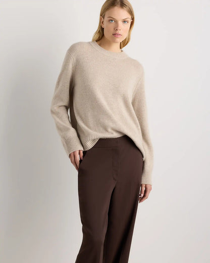 Mongolian Cashmere Oversized Crewneck Sweater