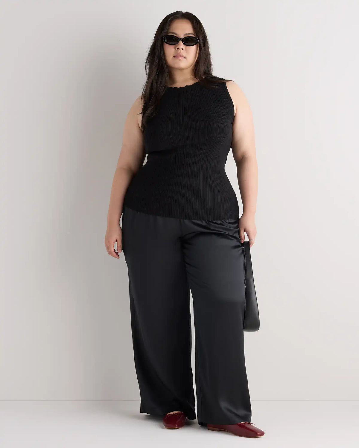 Cotton Cashmere Ribbed Tank