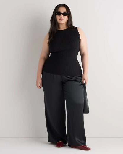 Cotton Cashmere Ribbed Tank