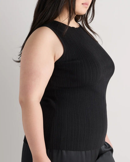 Cotton Cashmere Ribbed Tank