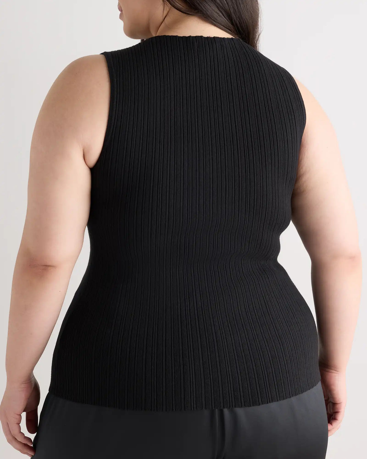 Cotton Cashmere Ribbed Tank