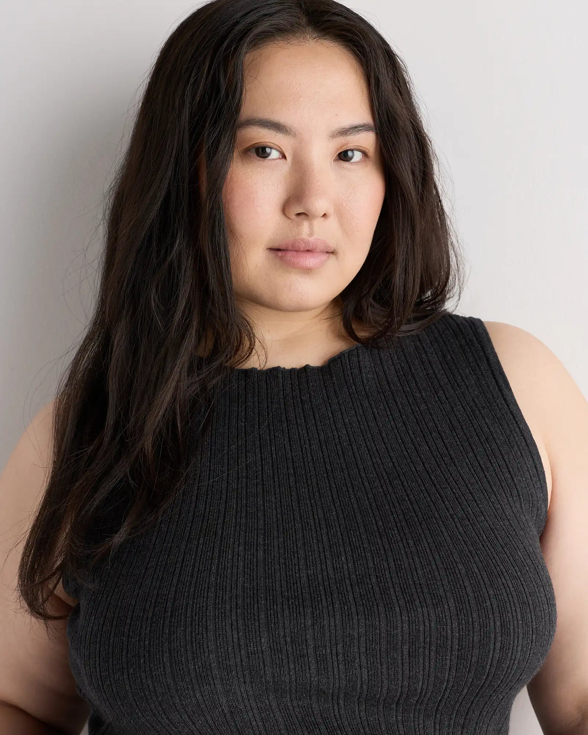 Cotton Cashmere Ribbed Tank
