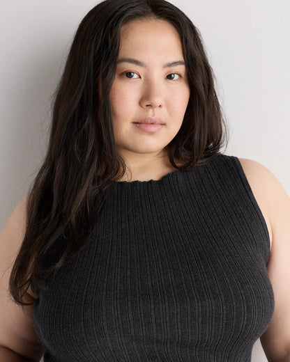 Cotton Cashmere Ribbed Tank