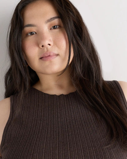 Cotton Cashmere Ribbed Tank