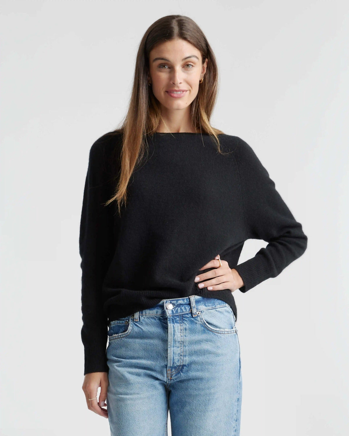 Mongolian Spring Cashmere Boatneck Sweater