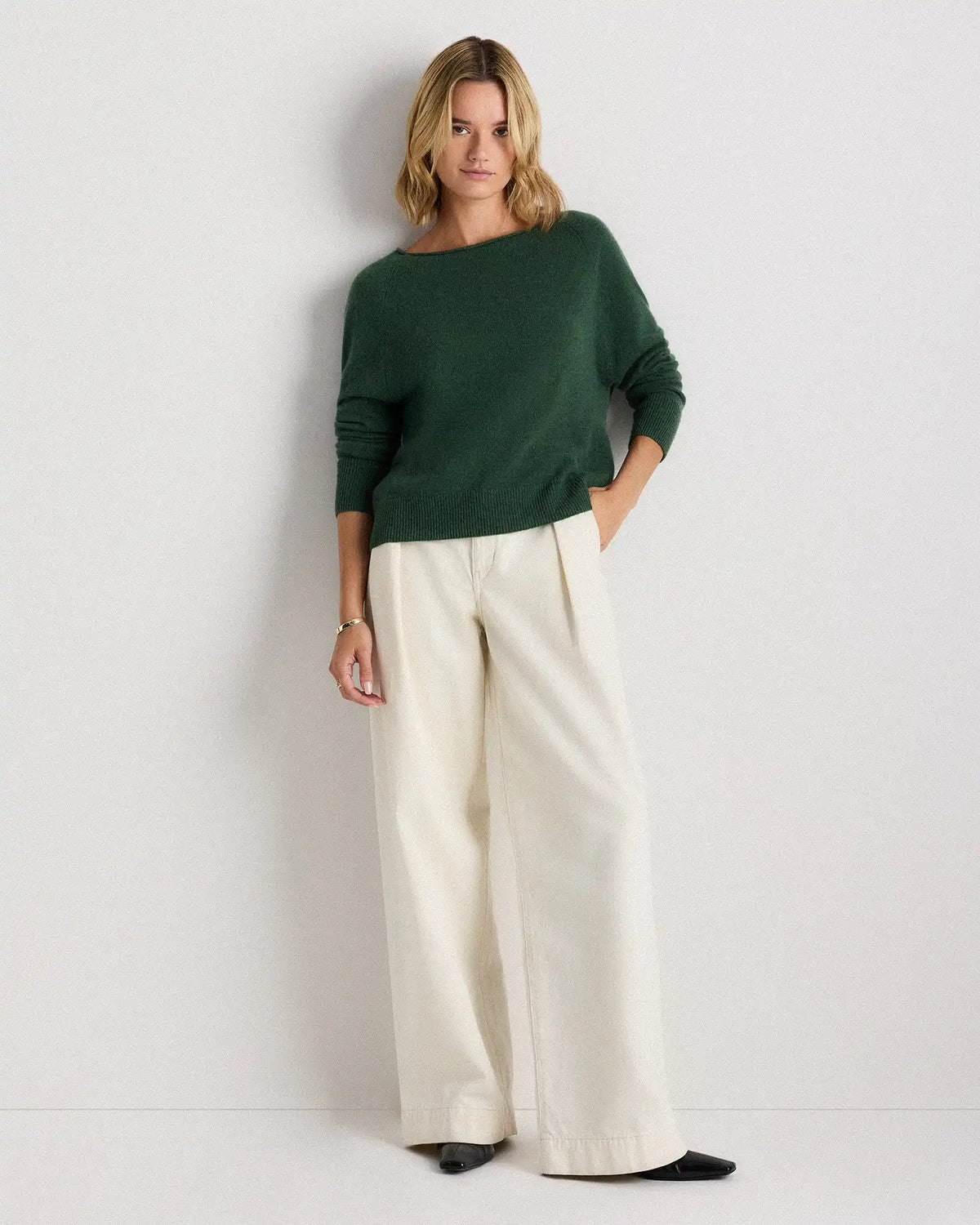 Mongolian Cashmere Boatneck Sweater