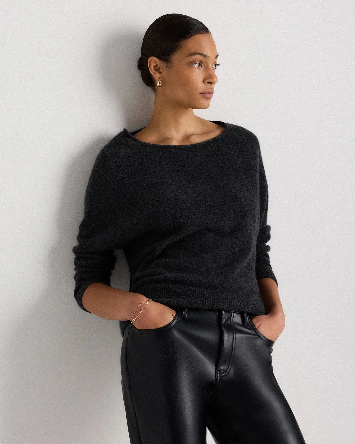 Mongolian Cashmere Boatneck Sweater