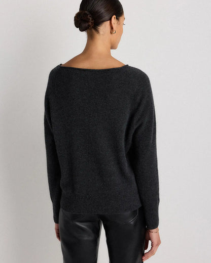 Mongolian Cashmere Boatneck Sweater