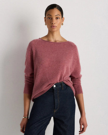 Mongolian Cashmere Boatneck Sweater